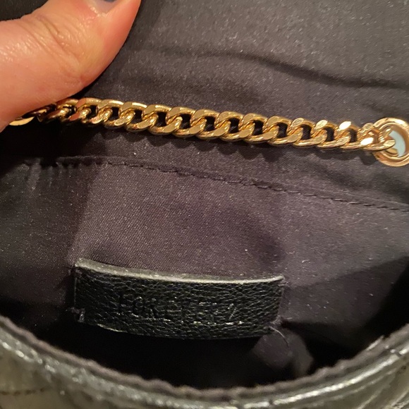 3/$20 Forever 21 black purse with long gold chain - Picture 7 of 10